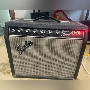Fender Super Champ Black and Silver Amplifier - refurbished